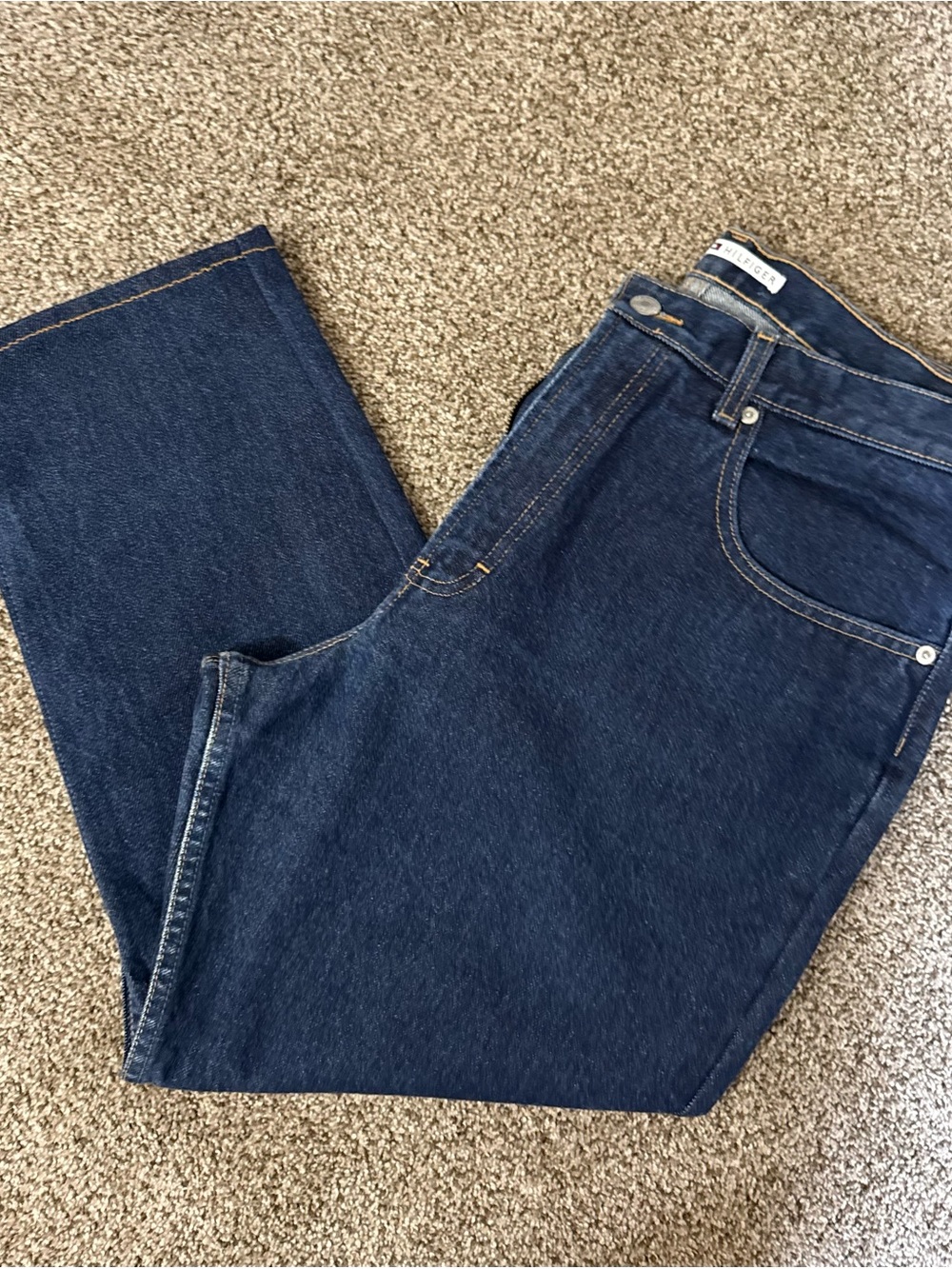 Tommy Hilfiger Men's Dark Blue Straight Jeans